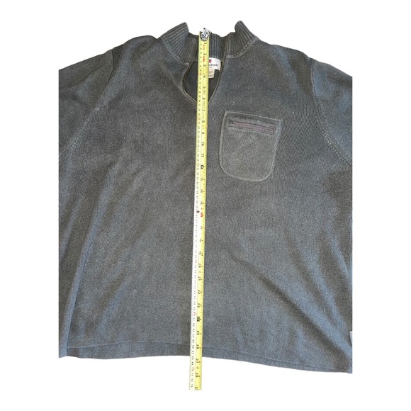 Woolrich men’s Zipped collar sweater Olive Large - Picture 6 of 8